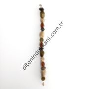 Çakıltaşı Görünümlü Akrilik Çanta Sapı (42cm - Kahve Tonları)