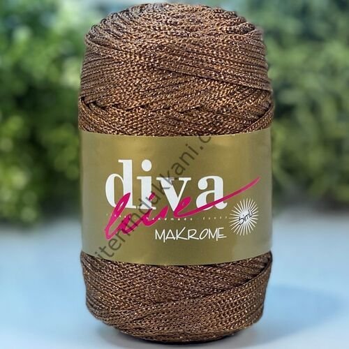 Diva Makrome İpi Simli 200S Kahve